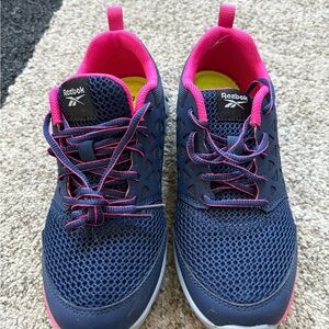 Reebok Women's Navy and Pink Sneakers